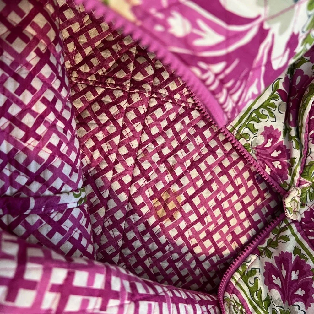 Vera Bradley Pink and Green Floral Bag - Picture 9 of 16